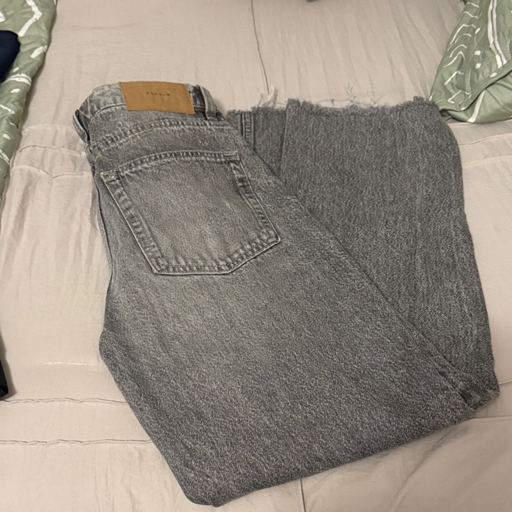 Women's Gray Straight Jeans
